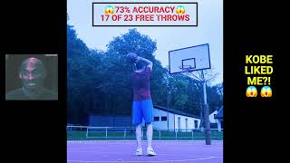 😱DAY 669 PRACTICING FREE THROW😱73% ACCURACY😱17 OF 23 FREE THROWS SCORED😱