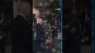 President Biden and Vice President Harris lay a wreath at the Tomb of the Unknown Soldier