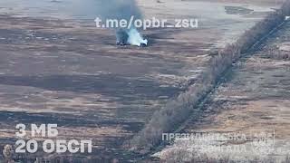 The destruction of the Russian armored vehicle in the Vremivskyi direction