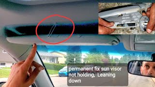 How To Fix Car Sun Visor Not Staying Up, Leaning Down, Loosed, DIY Genius Idea