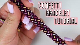 CONFETTI BRACELET TUTORIAL [CC] || Friendship Bracelets