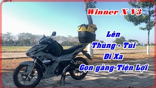 CÁCH XE WINNER X V3 TỐI ƯU HÓA VIỆC GẮN THÙNG TÚI ĐI XA CHO KHỎE | WINNER X V3 XUYÊN VIỆT