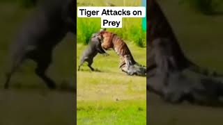 Tiger Attacks on Prey @planet2animals #tiger #tigershorts