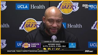 Darvin Ham on AD’s recent dominance: “The foremost thing is health. I think he’s feeling great"