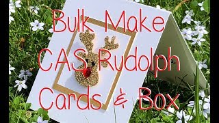 Bulk CAS Rudolph Christmas Cards and Box