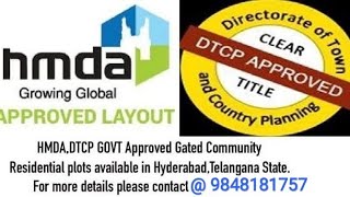 DTCP with RERA approved Residential Open Plot Sale in Hyderabad, #111, NH44, Shadnagar, Burgula