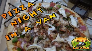 Catavan Kitchen Episode 3 - Cooking Pizza Without An Oven | Van Life Europe