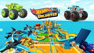 Hot Wheels Unlimited 2 - Monster trucks vs. sea beasts—ultimate island showdown!"