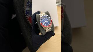 Men's Delma Watch Santiago GMT Meridian Silver / Blue Red 43MM Automatic