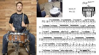 Solo Nº 55 - Charley Wilcoxon - The All-American Drummer - 150 Rudimental Solos