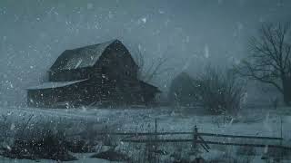 Lonely Cottage in a Blizzard | Sleep to the Roar of Icy Winds and Snowy Silence