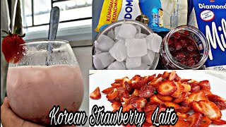 Korean Milk Latte| Korean Strawberry Milk| Strawberry Jam Milk| Stroberi Susu| STRAWBERRY LATTE