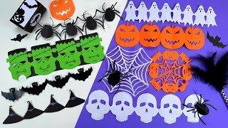 10 HALLOWEEN PAPIER BASTELIDEEN - PAPIER SCHNEIDEN HACKS - HALLOWEEN WANDDEKORATION