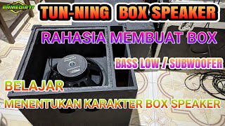 Tuning Box Speaker Rahasia Membuat Box Speaker Subwoofer Atau Bass Low