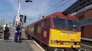 **RARE** EWS liveried 60065 drags 66096 and 66140 through Doncaster, ECML: 01/09/2018