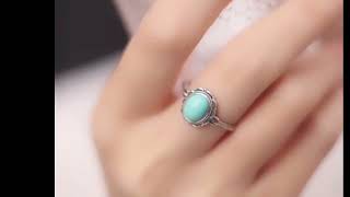 Turquoise Engagement Ring, Energy Ring, Feng Shui Ring, Feng Shui Engagement Rings #silverring925