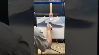 Fun Autumn Landscape Painting #bobross #artist #art#painting#fun#easy#shortsvideo