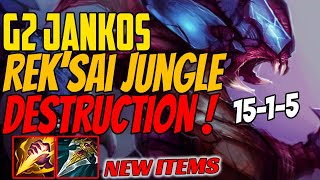 G2 Jankos Plays REK'SAI Jungle vs Ivern - Challenger Gameplay - New Items Season 11 - Prowler's Claw