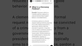 What is a Clemency Petition?