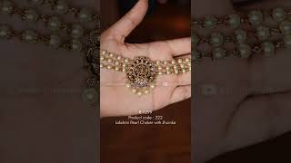 ⭐ Lakshmi Pearl Choker with Jhumka 👉 WhatsApp Orders : 70 2558 8889 👉 www.sulliejewels.com