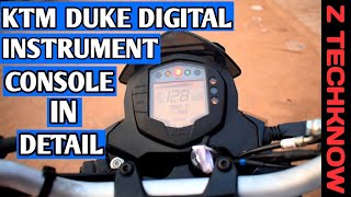 KTM Duke Digital Speedometer Detail Explain | Duke Digital Instrument Cluster | Z Techknow | Hindi