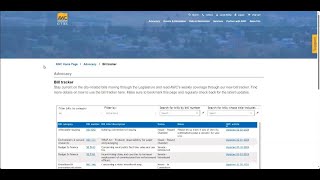 How to Use AWC's Bill Tracker