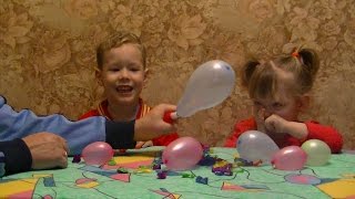 НАДУВАЕМ МАЛЕНЬКИЕ ШАРИКИ! INFLATE SMALL BALLOONS.