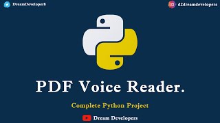 PDF Voice Reader in Python || Convert Text to Speech || Complete Python Project.