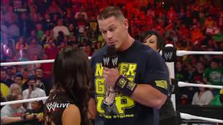 John Cena and AJ Lee Kiss - WWE Raw 111912