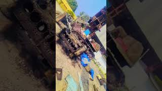 Six cylinder diesel engine🚂in work #mechanic#engineering #excavator 🥰#op new #shots #video subscribe