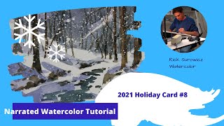 Watercolor Tutorial: 2021 Holiday Card 8