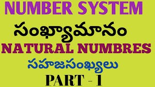 // NUMBER SYSTEM // NATURAL NUMBRES// PART - 1 //  సంఖ్యమానం // సహజ సంఖ్యలు #MNINFO