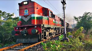 Most beautiful Tricolour Alco WDG 3A hauls 12223 LTT Ernakulam Duronto Express !! Konkan Railway !!