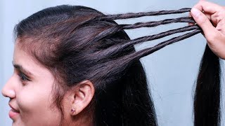 Glamorous Hairstyle for Long Hair Girls | Very Easy Hairstyle Using Trick | Easy Hairstyles 2024