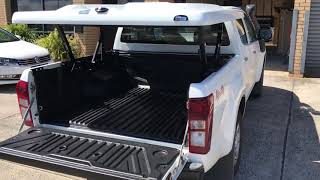 2018 Isuzu D-Max in white with UniUte hard lid and tub liner.