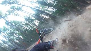 Downhill biking Deer Valley Tidal wave undertow bad crash switchback pain