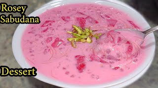 Summer Special Pink Pearls Dessert| Rosey Sabudana Jelly Dessert For Summers