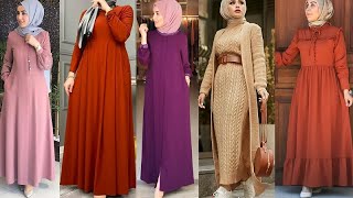 عبايات وفساتين طويلة للمحجبات خريف 2020 موديلات متنوعة بتصاميم انيقة #Hijab_style #Abaya #Dress