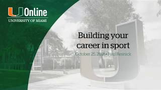 Building your career in sport