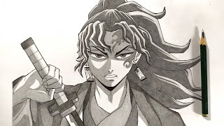 Easy Drawing With Grid | Cara Menggambar Yoriichi Tsugikuni [Kimetsu no Yaiba]