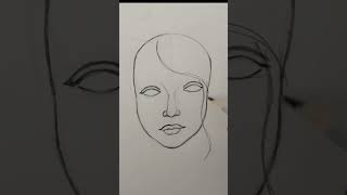 How To Draw A Girl Face Step By Step #shorts #drawing #youtubeshorts #artist #art #pencildrawing