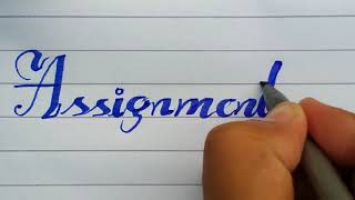 How to write word assignment by using 605 cut marker