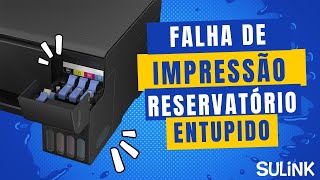 FALHA DE IMPRESSÃO - ENTUPIMENTO DO RESPIRO DO TANQUE DE TINTA -Epson L3110/L3150/similares