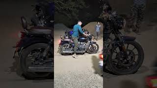 Burning the Ceat Tire #royalenfield #meteor350 #ceattyre #burnout