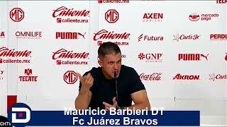 El planeamiento que se ha hecho no se ha cumplido: Mauricio Barbieri DT FC Juárez  Bravos