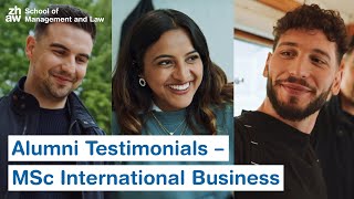 Alumni Testimonials MSc in International Business