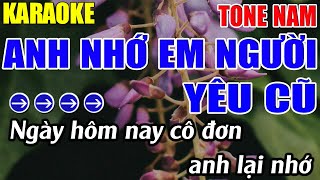 Anh Nhớ Em Người Yêu Cũ Karaoke Tone Nam Karaoke Lâm Nhạc Sống  -  Beat Chuẩn