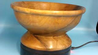 Wood turning a Walnut pedestal bowl #37