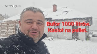 Bufor 1000 litrów i kocioł na pelet, Sas Bio Compact plus 12 kW