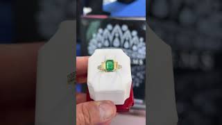 Custom Emerald & Diamond Engagement Ring  #customjewelrydesign #jewelry #ritzjewelers